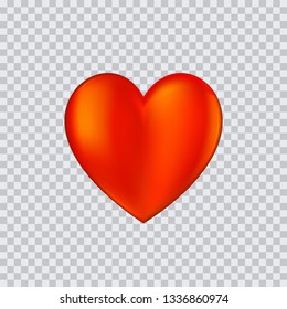 Heart icon vector illustration on transparent background.