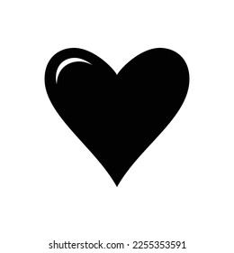 
heart icon vector illustration on white background. love symbol