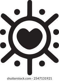 Heart icon vector illustration on white background