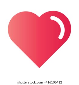 Heart icon Vector Illustration on the white background.