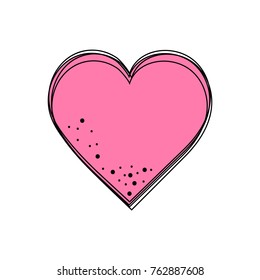 Heart icon. Vector illustration on white background