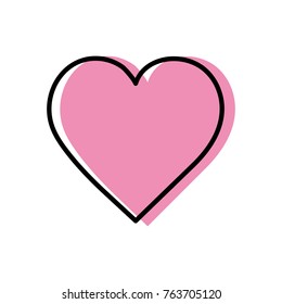 Heart icon. Vector illustration on white background