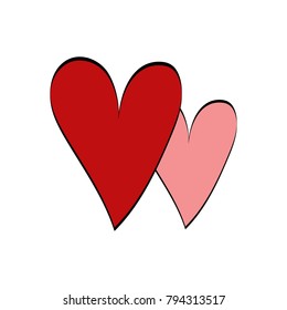 Heart icon. Vector illustration on white background