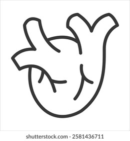 Heart Icon Vector Illustration Outline