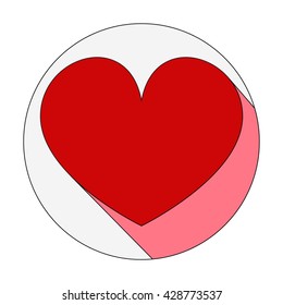 heart icon vector illustration red sign love design art drawing logo