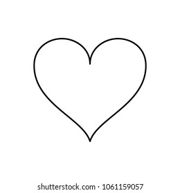 Heart Icon. Vector Illustration. Simple Icon isolated on White Background. Line Stile