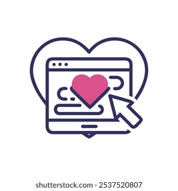heart icon vector illustration style