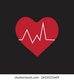 Ícone do coração ilustração do vetor ícone do coração simboliza amor, afeto, emoção e também pode representar a saúde do coração