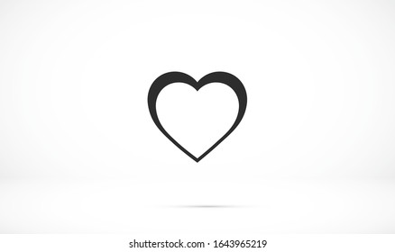Herzsymbol, Vektorillustration.Vektorillustration. Webdesign-Symbol