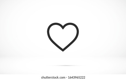 Icono del corazón, ilustración vectorial.ilustración vectorial. Icono de diseño web