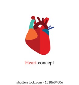 heart icon vector illustration in white background