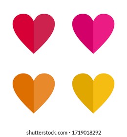 Heart Icon Vector. Vector image of a flat, linear heart icon. Perfect Love symbol. Flat style for graphic and web design.