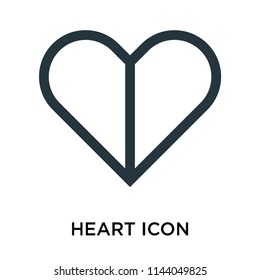 Heart icon vector isolated on white background for your web and mobile app design, Heart logo concept