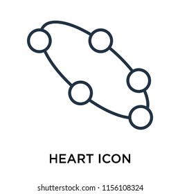 Heart icon vector isolated on white background, Heart transparent sign , thin symbol or stroke element design in outline style