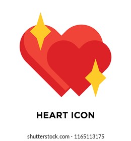 Heart icon vector isolated on white background, Heart transparent sign , question symbols