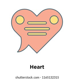 Heart icon vector isolated on white background, Heart transparent sign