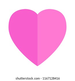 Heart icon vector isolated on white background. Trendy heart icon in flat style. Template for app, ui, logo and web site. Vector illustration, EPS 10