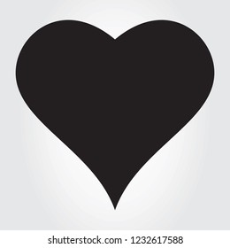 Heart icon vector isolated on gray background. Flat heart for greeting card, label, sticker, wallpaper and Valentine's day. Creative art, modern design concept. Vector illustration