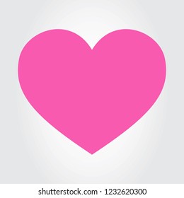 Heart icon vector isolated on gray background. Flat heart for greeting card, label, sticker, wallpaper and Valentine's day. Creative art, modern design concept. Vector illustration