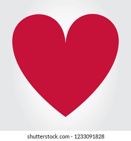 Heart icon vector isolated on gray background. Flat heart for greeting card, label, sticker, wallpaper and Valentine's day. Vector illustration