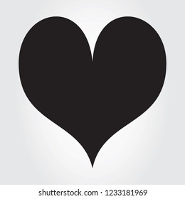 Heart icon vector isolated on gray background. Flat heart for greeting card, label, sticker, wallpaper and Valentine's day. Creative art, modern design concept. Vector illustration