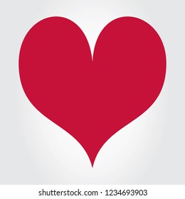 Heart icon vector isolated on gray background. Flat heart for greeting card, label, sticker, wallpaper and Valentine's day. Creative art, modern design concept. Vector illustration