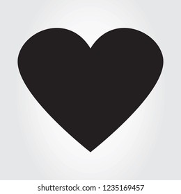 Heart icon vector isolated on gray background. Flat heart for greeting card, label, sticker, wallpaper and Valentine's day. Creative art, modern design concept. Vector illustration