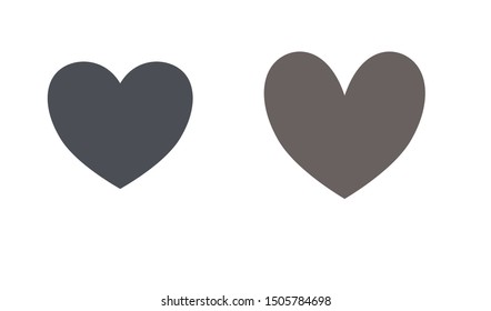 Heart icon vector isolated on white background.