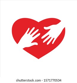 Heart icon vector isolated on white background.