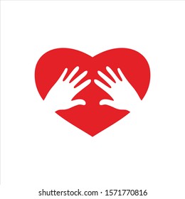 Heart icon vector isolated on white background.