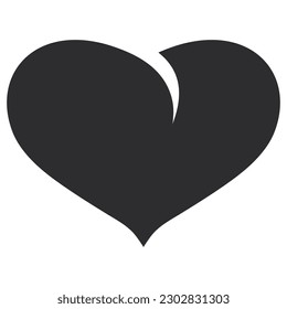 Heart icon vector isolated on a white background.