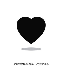 Heart icon vector isolated on white background. Trendy heart icon in flat style. Template for app, ui and logo for your web site. Modern heart icon, EPS 10