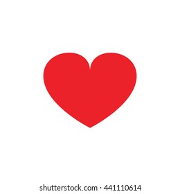 Heart Icon Vector. Heart isolated. Red 