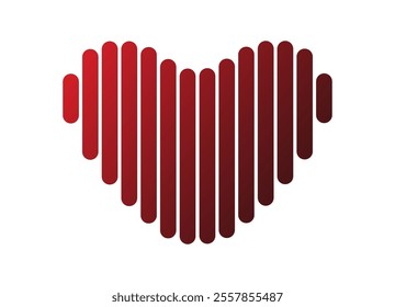 Heart icon vector isolated stock illustration.	