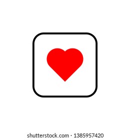 Heart icon vector. Heart vector icon. Like icon vector