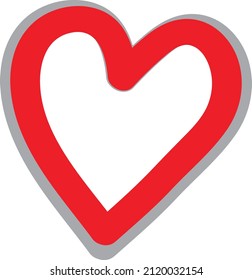 Herzsymbol, Vektorgrafik. Wie Icon Vektor.