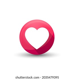 Heart icon. Vector like and love icon. Ready like and love button for website and mobile app.