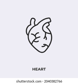 heart icon vector. Linear style sign for mobile concept and web design. heart symbol illustration. Pixel vector graphics - Vector.