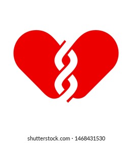 Heart icon vector logo design concept 