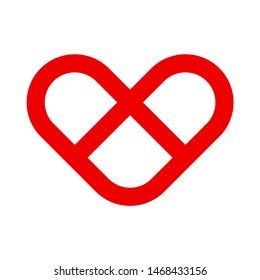 Heart icon vector logo design concept