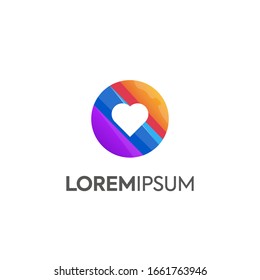 Heart icon vector. Logo design template.