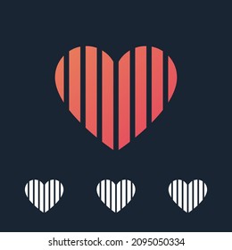 Heart icon vector logo design
