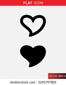 Plantilla de diseño de logotipo de vectores de iconos de corazón.Vector de iconos de corazón sobre fondo blanco. iconos dibujados a mano e ilustraciones para valentinas y bodas