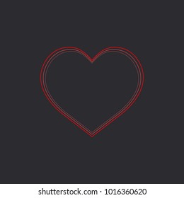 Heart Icon Vector. Logo, emblem, sign of love, St. Valentine's Day.