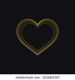 Heart Icon Vector. Logo, emblem, sign of love, St. Valentine's Day. 