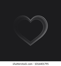 Heart Icon Vector. Logo, emblem, sign of love, St. Valentine's Day. 