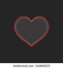 Heart Icon Vector. Logo, emblem, sign of love, St. Valentine's Day.