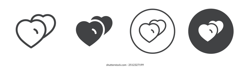 heart icon Vector logo outline