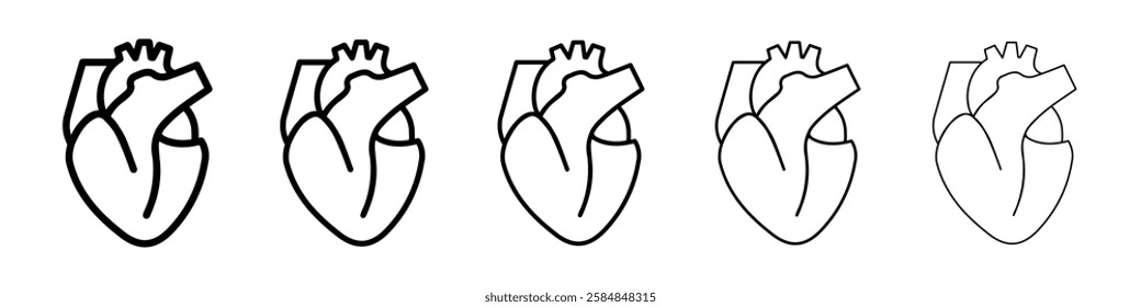 Heart icon Vector logo sign