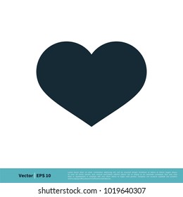 Heart Icon Vector Logo Template Illustration Design. Vector EPS 10.